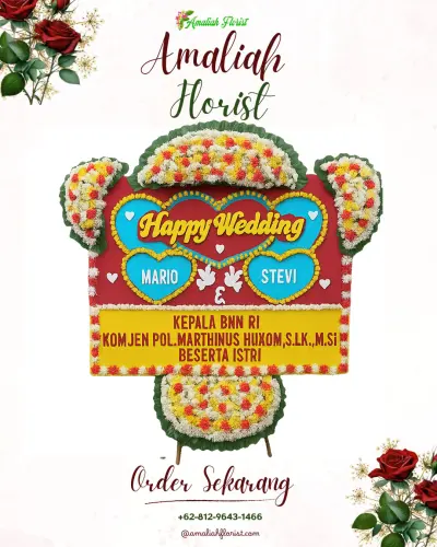 Karangan Papan Bunga Pernikahan di Lebaksiu Kidul